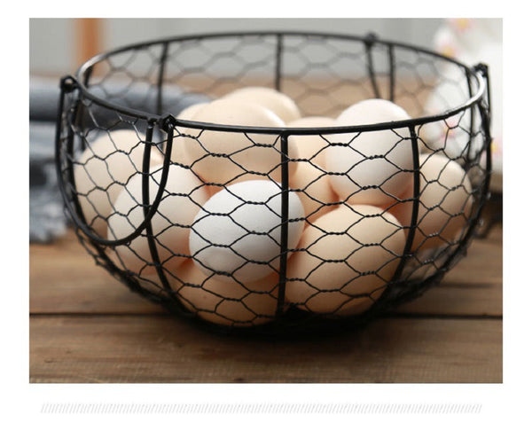 Wire Chicken Egg Basket - household items - by owner - housewares