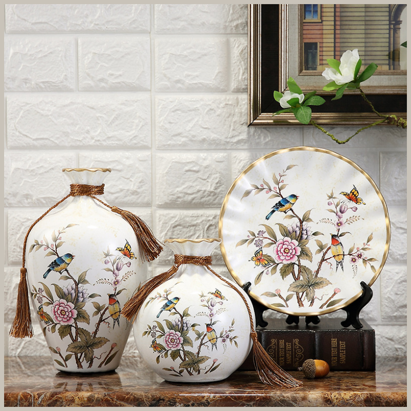 European-style Ceramic Vases & Plate Set | itsabode.com