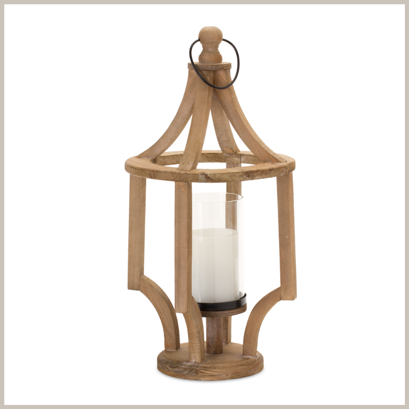 Wooden Open Lantern Candle Holder | itsabode.com